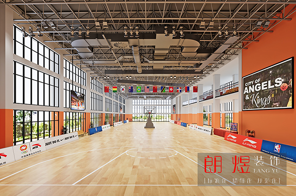 室內(nèi)運(yùn)動(dòng)籃球場(chǎng)館裝修效果圖